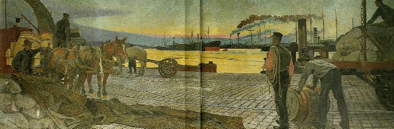 afton vid hamnen, Carl Wilhelmson